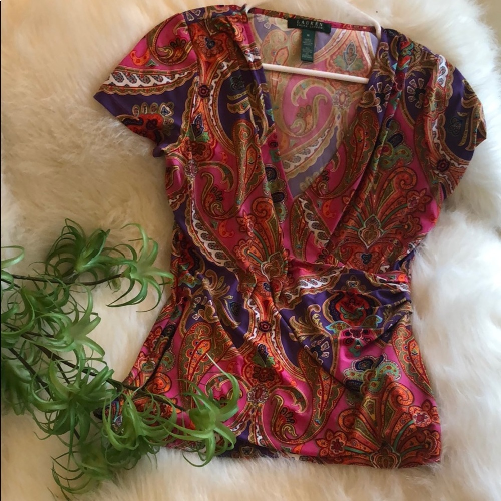 Ralph Lauren Bright Fun Pattern Top - image 1